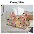 thumbnail image 7 of COEQINE Facial Tissue Box Cover PU Leather Rectangle Tissue Case Organizer Modern Decorative for Living Room, Kitchen, Office, Car, Outdoor Tent, Home Decor, Hippie Flower Orange Yellow, 7 of 7