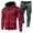 Red, variant on TBWNWG Men's Winter Sports Polka Print Zipper Hoodie and Pant Suit Set for Comfort,Size XL