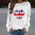 thumbnail image 2 of successthop Crewneck Sweatshirts Oversized Women Long Sleeve Top No Hood Pullover Sweater Heart Casual Clothes White M, 2 of 3