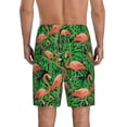thumbnail image 3 of Kdxio Flamingo Print Mens Sleep Shorts Bottoms Soft Comfy Pajama Wear Pants with Drawstring Pockets, 3 of 7