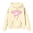 thumbnail image 4 of Tiijoy Toddler Girls Hoodie Letter Bow Print Loose Hooded Sweatshirt for Kids, Sizes 3-4T, 4 of 4