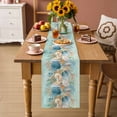 thumbnail image 2 of Beach Coastal Teal Table Runner 70 Inches, Nautical Shell Starfish Coral Summer Bed Runner Dresser Scarves Tabletop for Indoor Outdoor Parties/Ceremony/Banquet, 13" x 70", 2 of 8