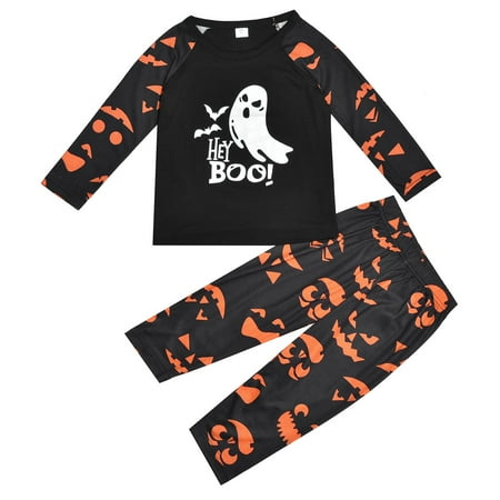 

NIJNFCLOTH Family Halloween Costume NIJNFCLOTH Family Halloween Costume Pumpkin Print Long Sleeve T Shirt Top and Pants Jumpsuit Sleepwear Holiday Family Matching Pajamas Outfit Size:6-7 Years