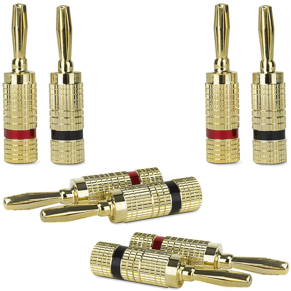 Premium Banana Plug Speaker Wire Connectors (AV226384PACK)