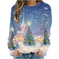 thumbnail image 2 of FDGIU Women's Christmas Sweatshirt 2025, Colorful Cute Xmas Graphic Pullover, Cozy Oversized Long Sleeve Holiday Top, 2 of 6