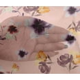 thumbnail image 4 of oneOone Viscose Chiffon Peach Fabric Flower & Leaves Watercolor Quilting Print Sewing Fabric By The Yard 42 Inche Wide, 4 of 4