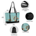 thumbnail image 2 of FORMRS Canvas Laptop Tote Bag for Women with 15.6" Computer Compartments Shoulder Handbag, Capybara Splash, 2 of 7
