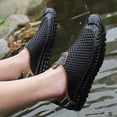 thumbnail image 3 of Men's Color Block Mesh Leather Slip-On Breathable Casual Loafers, 3 of 8