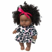 XZNGL Baby Toys Black Vinyl Black African Black Baby Cute Curly Black 8-Inch Vinyl Baby Toy