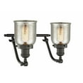 thumbnail image 2 of 515-2W-PC-G53 Innovations Lighting Bell - 2 Light Bath Vanity In Industrial Style-12 Inches Tall and 18 Inches Wide-Polished Chrome Finish-Light Smoke, 2 of 2