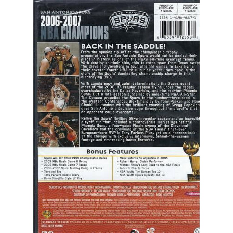 San Antonio Spurs 2005 NBA Champions DVD