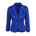 thumbnail image 2 of Vedolay Fall Tops for Women Womens Suits Fall Coats Plus Size Casual Long Sleeve Lightweight Jacket,Blue XXL, 2 of 3
