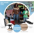 thumbnail image 5 of Vineego 3 Pieces Zero Gravity Chair Patio Foldable Chaise Lounge Chairs 2 Beach Chairs and Table with Cup Holders,Beige, 5 of 8