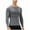 Gray, variant on Mgmyaa Men's High Elastic Compression Shirt Long Sleeve Performance Top for Sports Running and Athletic Activities