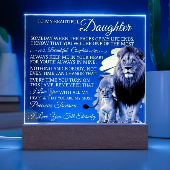 To My Beautiful Daughter Acrylic Plaque, Heartfelt Keepsake Gift for Daughter, Sentimental Decorative Display, Unique Birthday Christmas Gift Idea