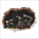 thumbnail image 1 of Juego de pegatinas de pared de terror de Halloween BRILLAR 11 piezas 3D decoración de ventanas y puertas diseño de fantasma femenino, 1 of 5