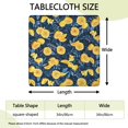 thumbnail image 2 of Yellow Lemon Slices DarkBlue Pattern Square Fitted Tablecloth with Elastic Edge,Square Table Cover,Washable Elastic Table Cover for Home Kitchen Party Decor 34"x34", 2 of 6