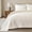 Cream (Subtle Yellow Hues), variant on EVERGRACE Cotton Sateen Quilt Set King Size, Pre-Washed Cotton Channel Stitch Coverlet Bedspread, 3 Pieces Lightweight Soft Bedding Sets for All Season, with 2 Pillow Shams, Cream