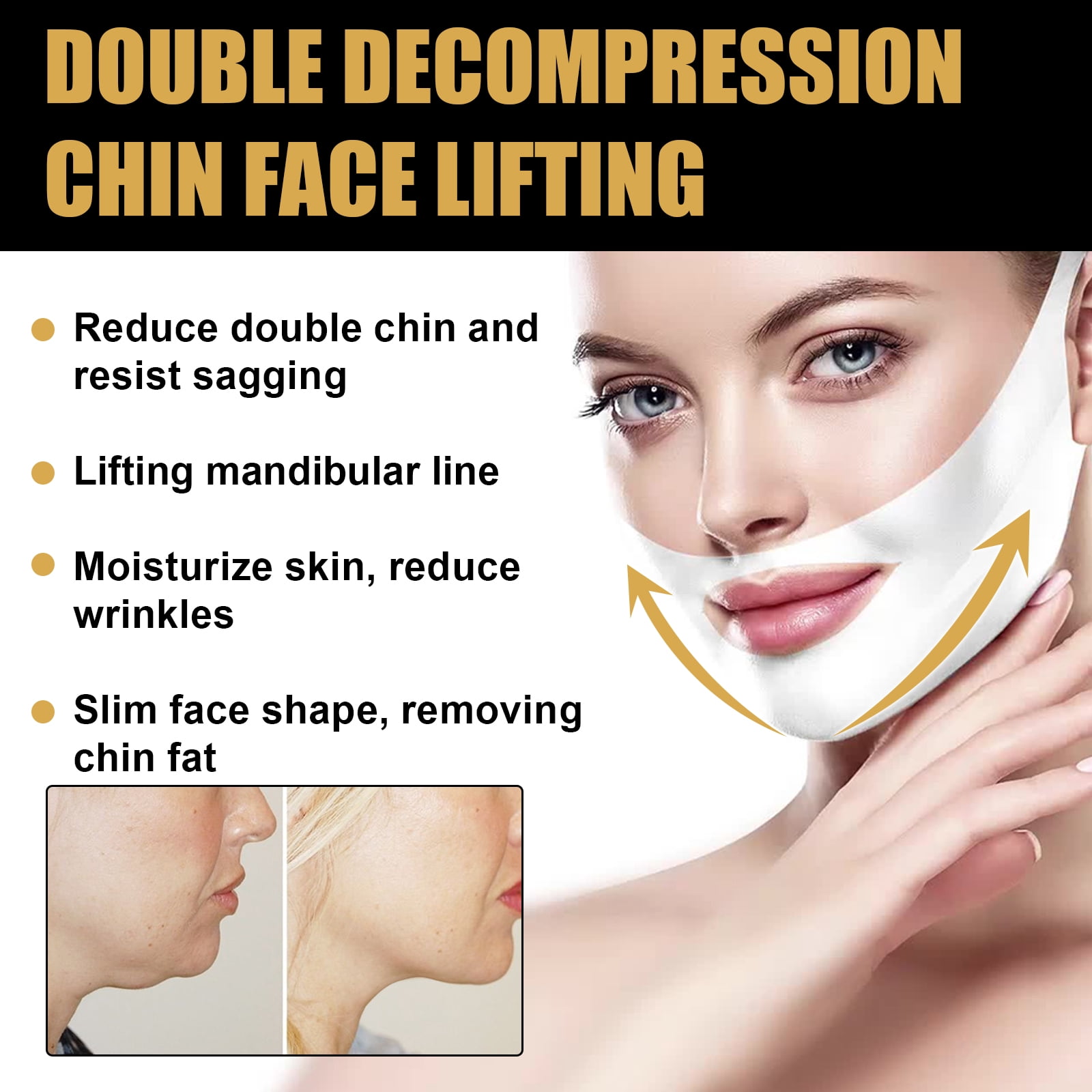 Alvantor V Line Lifting Mask With Asiatica Extract for Chin Tightening and Neck Firming