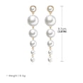 thumbnail image 3 of Pendientes de perlas grandes y largos Xihbxyly diseño elegante para mujer, 3 of 6
