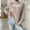 Beige, variant on Sakmal Fall Sweaters for Women Long Sleeve Pullover Cute Tops Beige Loose High Neck Floral Sweaters for Women