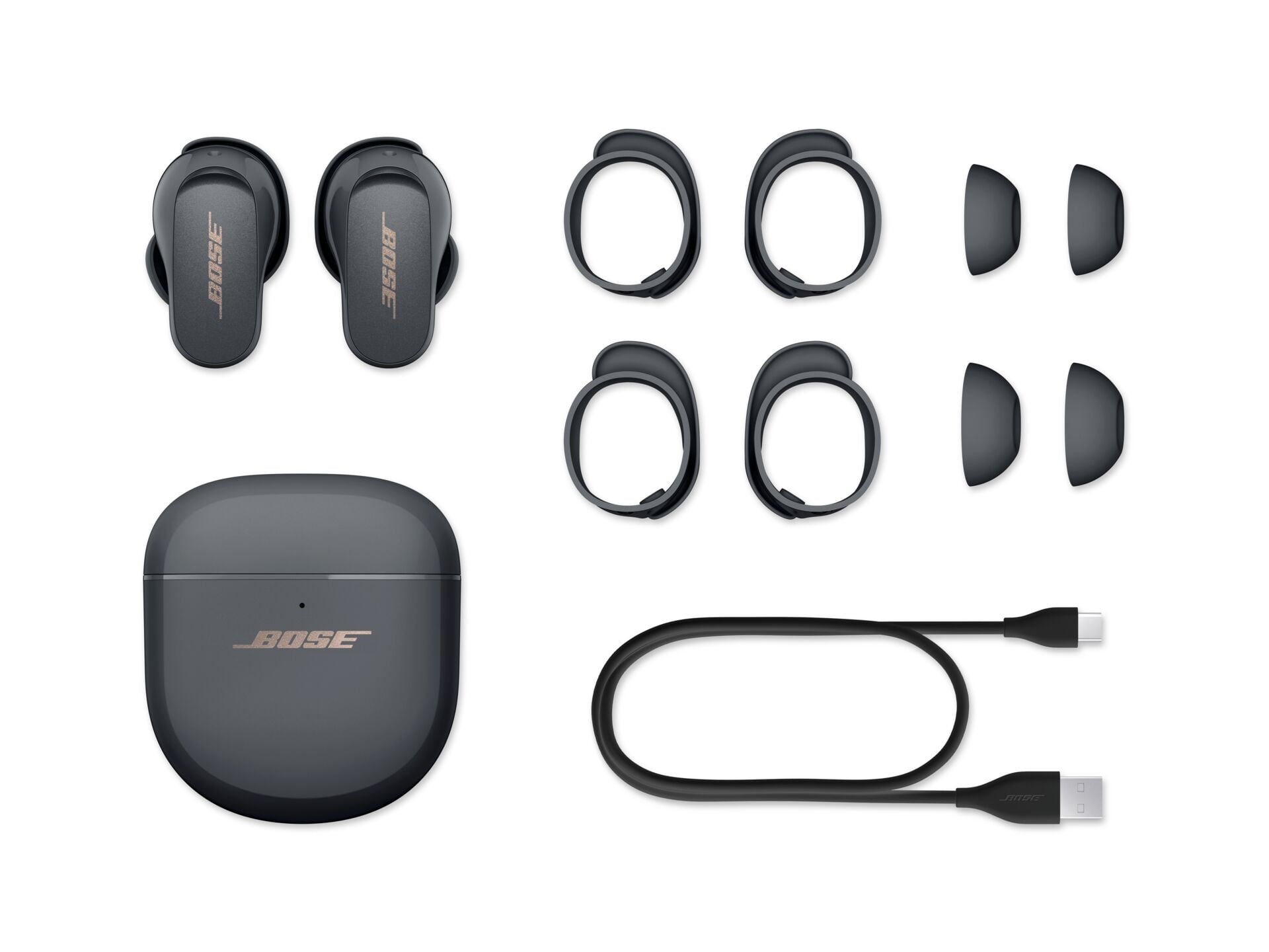 Bose QuietComfort Earbuds II, Noise Cancelling True Wireless Bluetooth Headphones, Black