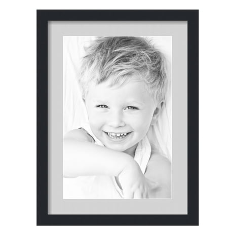 ArtToFrames 16x22" Matted Picture Frame with 12x18" Single Mat Photo Opening Framed in 1.25" Satin Black and 2" Candlewick Mat (FWM-3926-16x22)