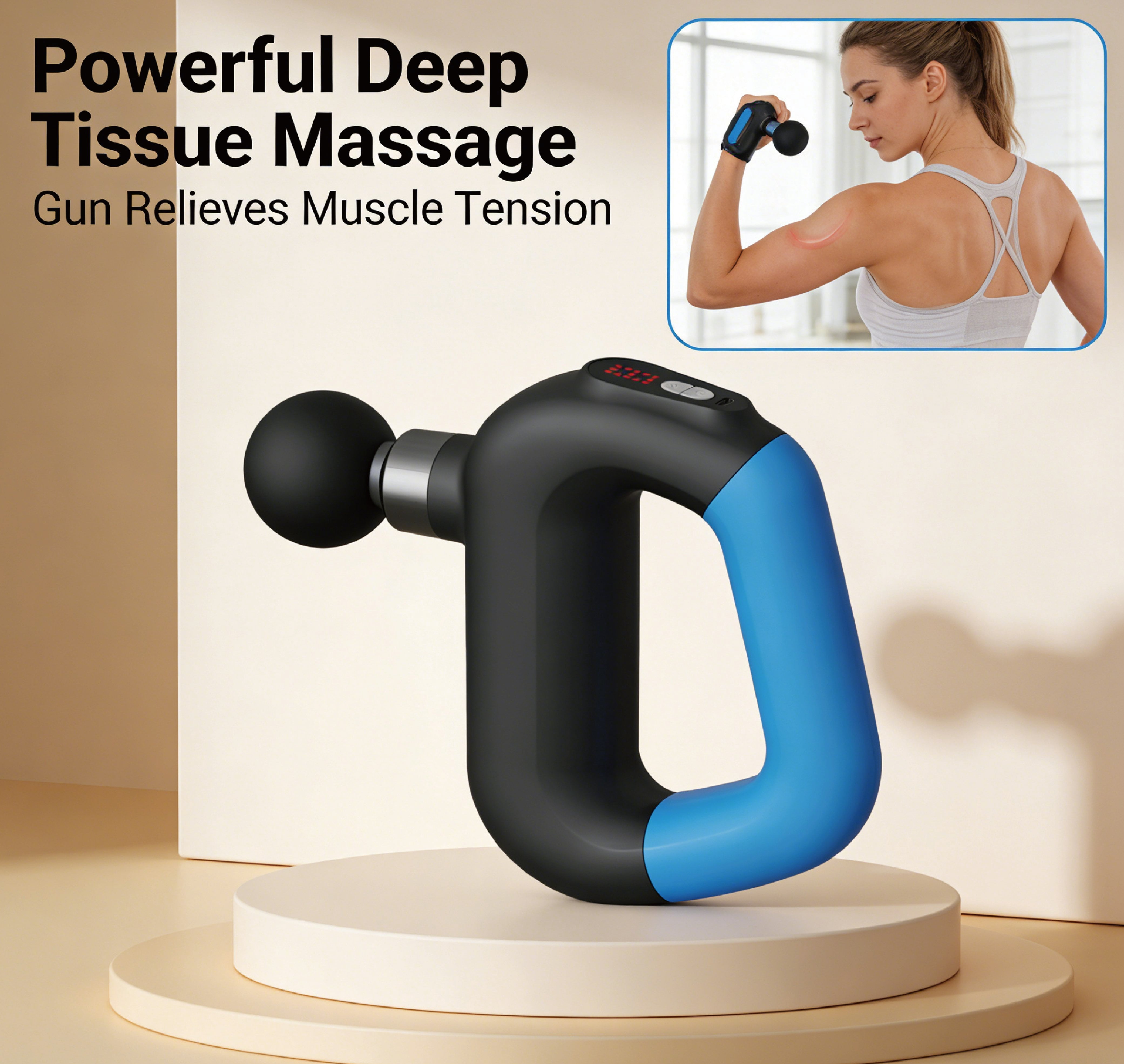 Velunove Massage apparatus,Mini Massage Gun, Pocket-Sized Deep Tissue Massager Gun, Portable Percussion Muscle Massager Gun