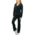 ToBeInStyle Women's Velour Tracksuit ZipUp Hooded Jacket and Matching