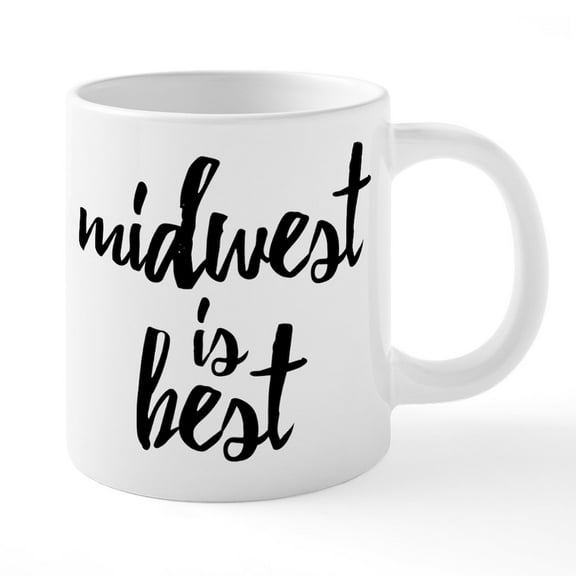 CafePress - Midwest Is Best - 20 Oz White Ceramic Mega Mug
