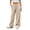 Khaki, variant on Lnmiateer Casual Loose Jogger Pants for Women Solid Color Drawstring Waist Side Pockets Street Daily Autumn Winter Fashion