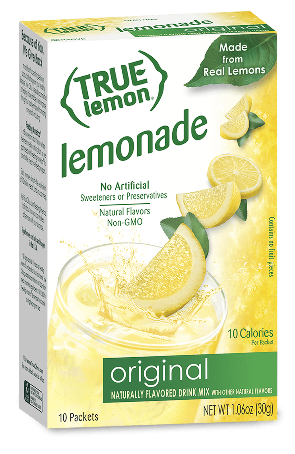 True Lemon Original Lemonade Powdered Drink Mix - 10 Sticks