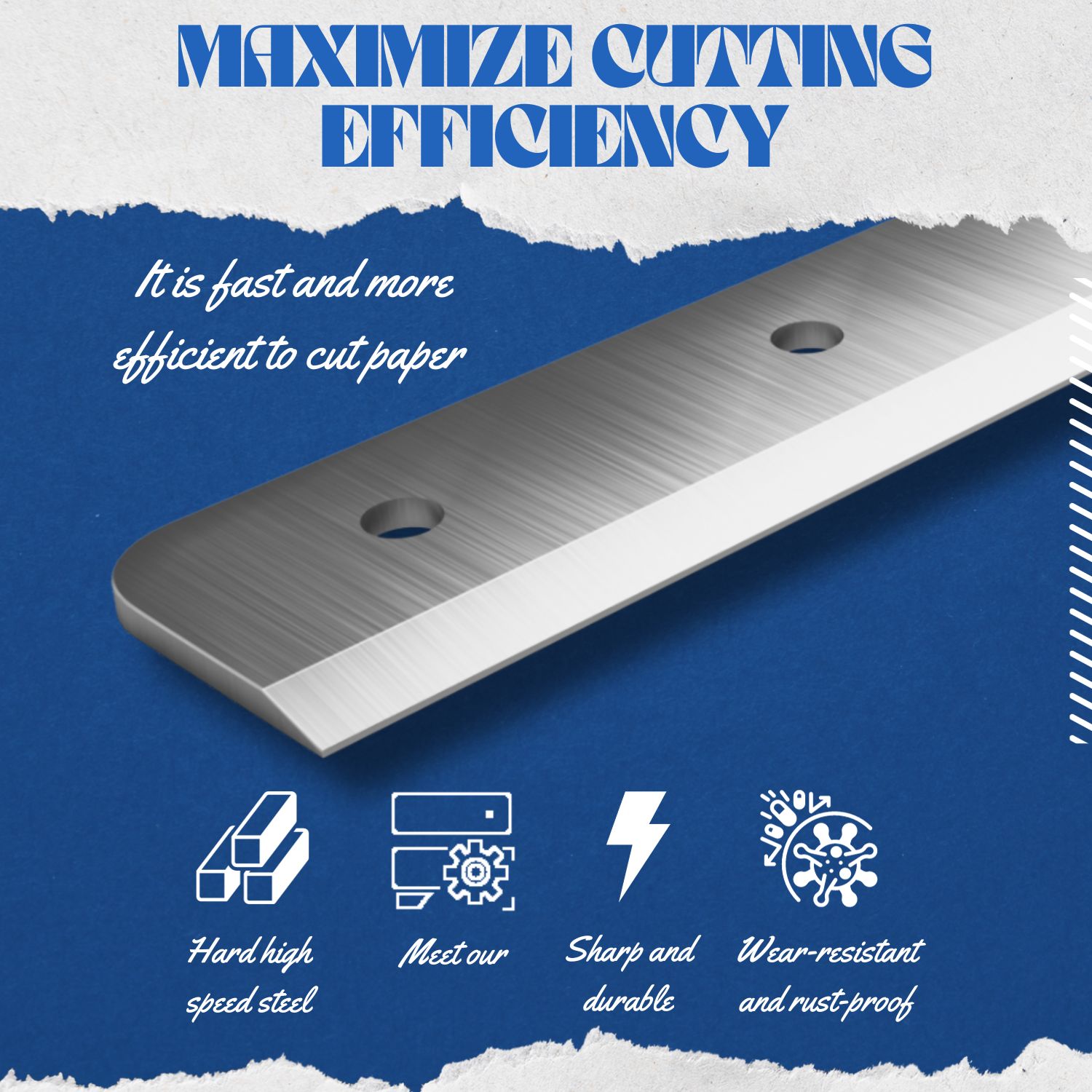 20" Trimmer Blade Replacement Heavy Duty Steel for Professional Industrial Guillotine Stack A3 Desktop Paper Cutter 400 Sheets All 20 inch Machine