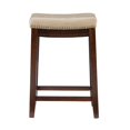 thumbnail image 4 of Hawthorne Collections 26" Transitional Wood/Faux Leather Counter Stool in Beige, 4 of 10