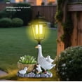 thumbnail image 5 of Solar Porch Goose Statue, Waterproof Family Goose Figure, Durable Resin Outdoor Garden Statue Ornament for Front Door Lawn Yard Decor, 5 of 9
