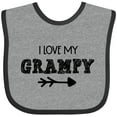 thumbnail image 3 of Inktastic I Love My Grampy with Arrow Boys or Girls Baby Bib, 3 of 4