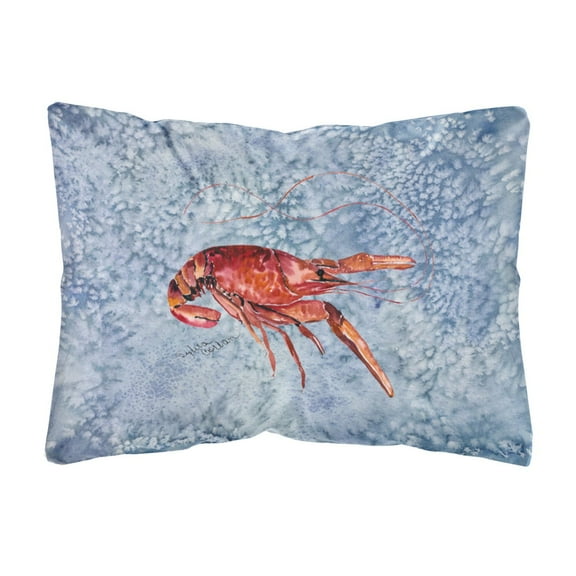 Carolines Treasures 8231PW1216 Crawfish Canvas Fabric Decorative Pillow, 12H x16W, multicolor