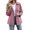Pink, variant on Tqcoqu Women's Lightweight Windproof Casual Trench Jacket Lapel Button Down Coat with Plaid Lining and Pockets