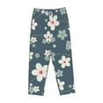 thumbnail image 4 of Bingfone Pajamas For Women,Blue Flower Pajama Pants With Pockets-X-Large, 4 of 9