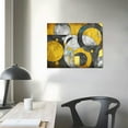 thumbnail image 4 of Nawypu  Abstract Canvas Wall Art Yellow and Grey Geometric Circle Painting Pictures Modern Artworks for Home Office Decor, 4 of 5