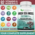 thumbnail image 3 of Dr Martins Irish Sea Moss Supplement 2625mg - 120 Capsules, Natural Superfood Made with Irish Moss Bladderwrack & Burdock Root, Powerful Anti-aging Antioxidant for Energy Boost, Digestive & Skin, 3 of 10