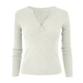 thumbnail image 2 of Gibobby SuéTer Para Mujeres Para Frío Prenda superior de suéter con cremallera de otoño e invierno para mujer(Beige,CH), 2 of 4
