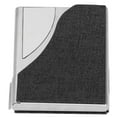 thumbnail image 4 of Portatarjetas de cuero de primera calidad para hombres y mujeres - Organizador elegante para tarjetas de presentación, color negro, n.° 980, 4 of 8