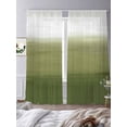 thumbnail image 3 of Sage Green Ombre Sheer Curtains 84 Inch Length 2 Panels Set, Modern Abstract Art Texture Voile Window Treatment Rod Pocket Curtains Sheers Drapes for Bedroom/Living Room/Kitchen 52"x84"x2, 3 of 7