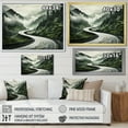 thumbnail image 4 of Designart "Endless Journey Road Through Green Mountains II" Landscapes Floater Framed Wall Art Print, 4 of 7