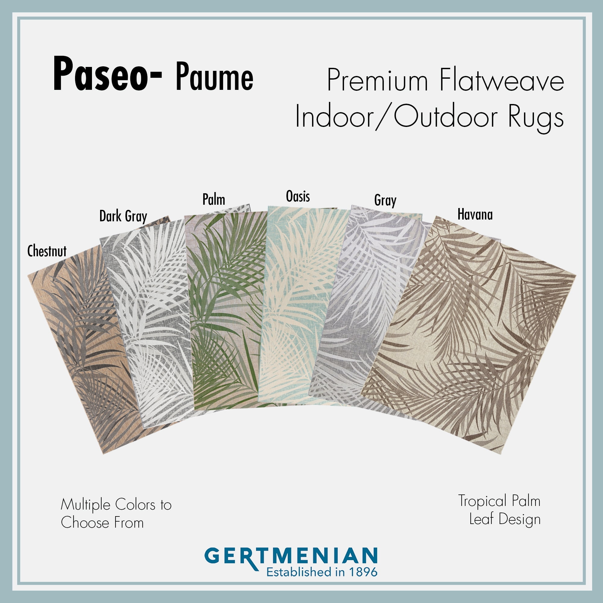 Gertmenian Paseo Paume Coastal Floral Chestnut and Black Outdoor Area Rug, 5x7