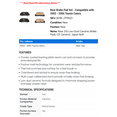 thumbnail image 2 of Rear Brake Pad Set - Compatible with 2002 - 2006 Toyota Camry 2003 2004 2005, 2 of 2