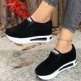 thumbnail image 2 of Rokment Platform Walking Shoes for Women 2026 Spring Fall Fashion Casual Suede Chunky Footbed Mid Heels Slip on Nursing Non-Slip Work Loafers Orthopedic Driving Sneakers Black Size 6, 2 of 6