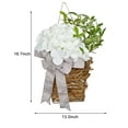 thumbnail image 3 of Coolmade Cream Hydrangea Door Hanger Basket Wreath, Spring and Summer Wreath, Farmhouse Door Hanger Wildflower Basket Wreath for Front Door, 3 of 7