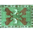 thumbnail image 1 of Ahgly Company Indoor Rectangle Persian Turquoise Blue Traditional Area Rugs, 6' x 9', 1 of 4